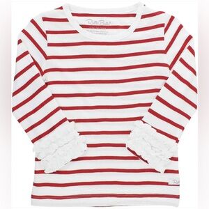 Ruffle Butts Red/White Ruffle Shirt 4T